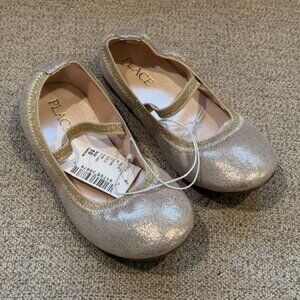The Children's Place Toddler Gold Ballet Flats - Size 10
